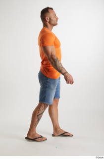 Garrott  1 blue jeans shorts dressed flip flops orange…